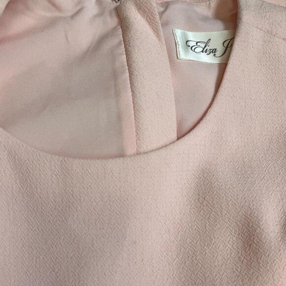 Eliza J Blush Pink Sleeveless Tiered Ruffle Sheath Dress Size 4 NWT - Picture 11 of 12